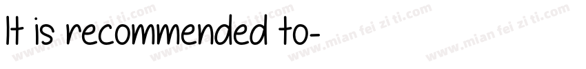 It is recommended to字体转换